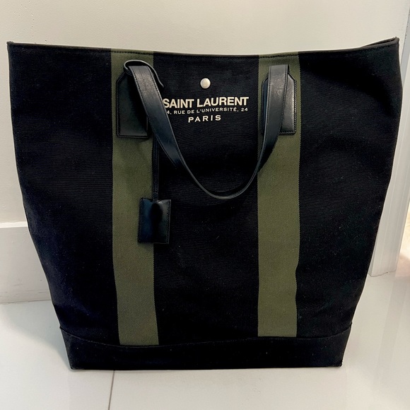 Saint Laurent Linen Handbag - Picture 1 of 6